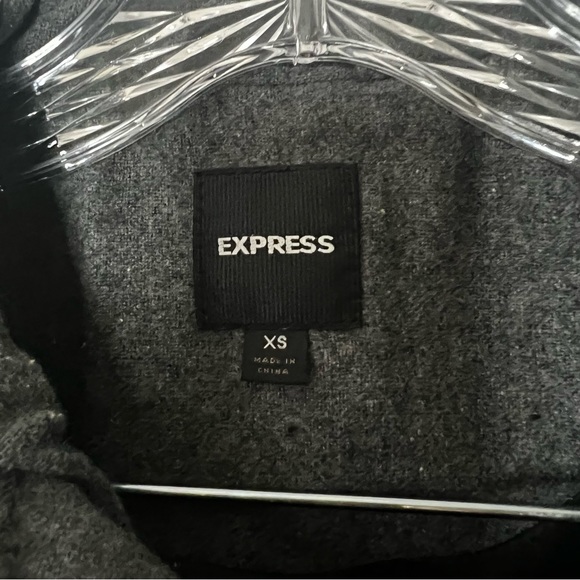 Express Grey Peplum Vintage Military
Moto Jacket, XS size - Picture 3 of 12